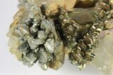 Glittering Marcasite Crystal Stalactites on Barite - Linwood Mine #246668-3